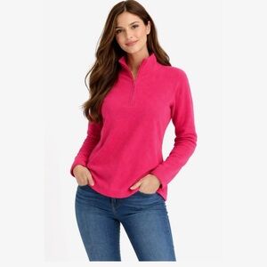 Eddie Bauer Pink Quarter-Zip Women's Sweatshirt